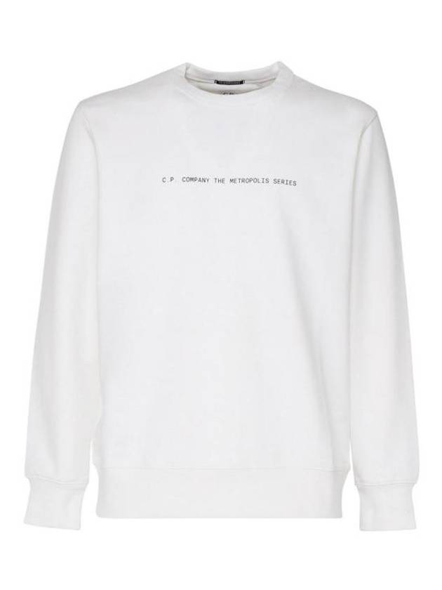 Metropolis Stretch Fleece Graphic Sweatshirt White - CP COMPANY - BALAAN 2