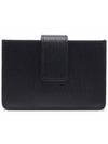 Gold Hardware Leather Card Wallet Black - PRADA - BALAAN 5