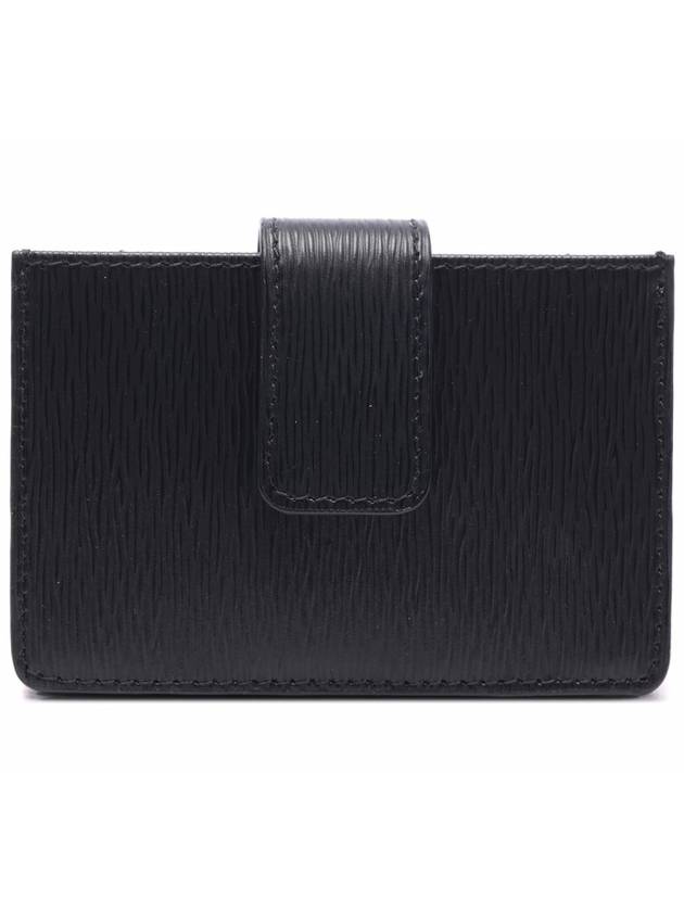 Gold Hardware Leather Card Wallet Black - PRADA - BALAAN 5