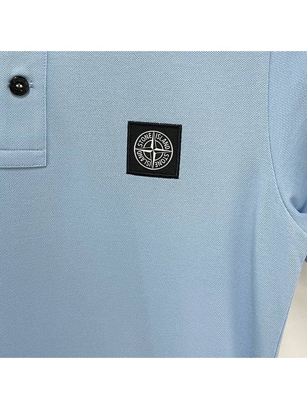 Kids Logo Patch Polo Shirt Light Blue - STONE ISLAND - BALAAN 5