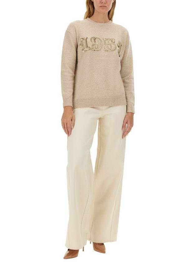 Plata crew neck knit top beige - MAX MARA - BALAAN 7