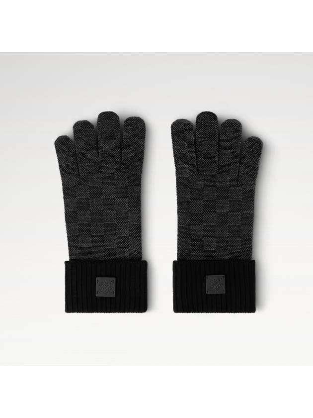 Men's Neo Petit Damier Gloves Grey - LOUIS VUITTON - BALAAN 2