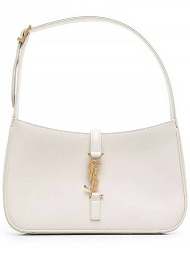 Le 5 A 7 Smooth Leather Hobo Shoulder Bag Blanc Vintage - SAINT LAURENT - BALAAN 1