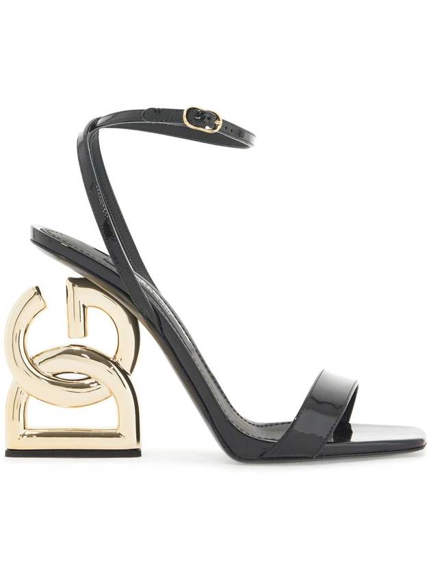 Gold Hardware DG Logo Pop Sandal Heels Black - DOLCE&GABBANA - BALAAN 2