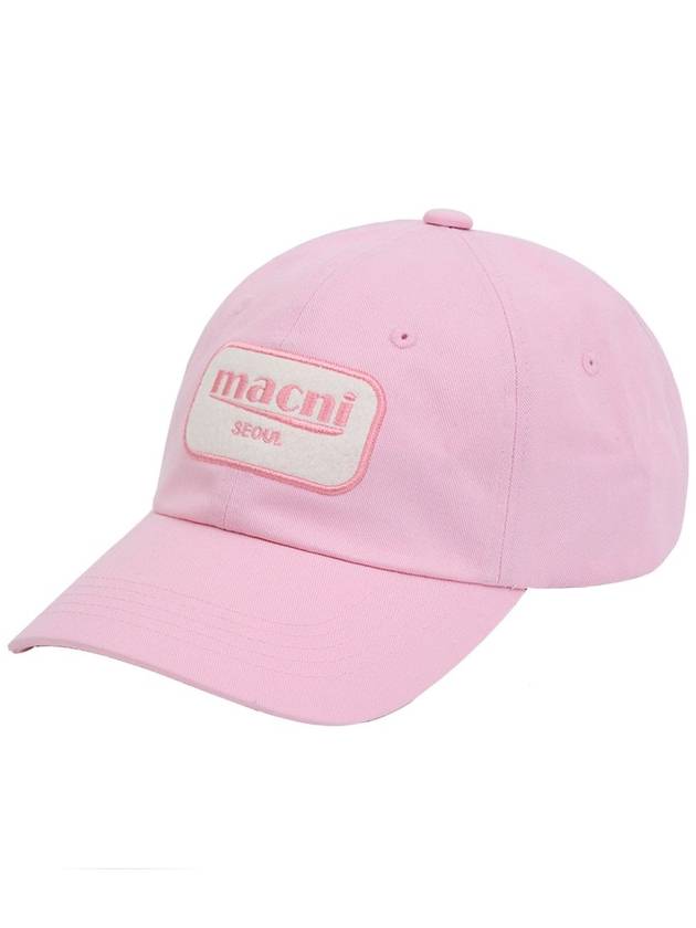 Y2K LOGO PATCH BALL CAP PINK - MACNI - BALAAN 2