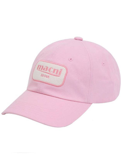 Y2K LOGO PATCH BALL CAP PINK - MACNI - BALAAN 2