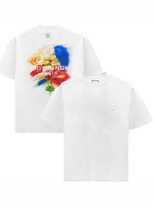 Swaying Flower Back Logo T Shirt White Women s M243TS06714W - WOOYOUNGMI - BALAAN 1