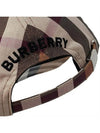 Logo Check Cotton Ball Cap Birch Brown - BURBERRY - BALAAN 5