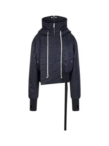 WOMEN DRKSHDW Front Panel Hooded Parka Black - RICK OWENS - BALAAN 1