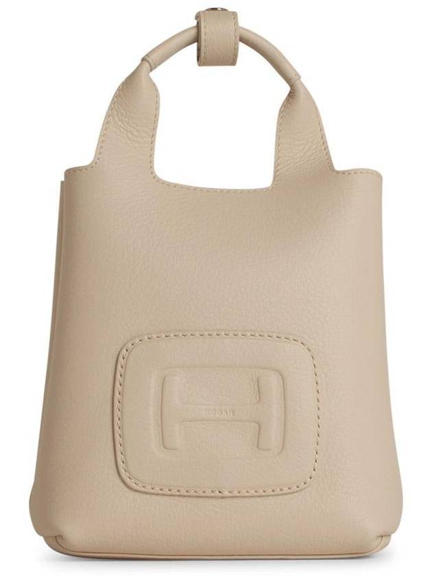 Hogan Cream Leather Mini Shopping Bag - HOGAN - BALAAN 1