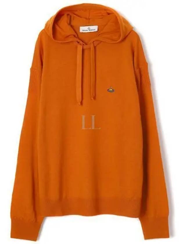 Embroidered Logo Virgin Wool Hoodie Orange - VIVIENNE WESTWOOD - BALAAN 2