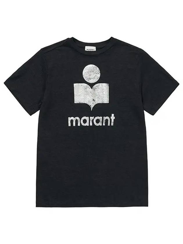 Zwell Logo Print Short Sleeve T-Shirt Black - ISABEL MARANT - BALAAN 4