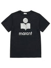 Zwell Logo Print Short Sleeve T-Shirt Black - ISABEL MARANT - BALAAN 3