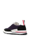 Women's Mesh Suede Back Unlined Tech Runner Low Top Sneakers Navy - THOM BROWNE - BALAAN 5