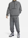 Club Fleece Half Zip Anorak Iron Grey - NIKE - BALAAN 4