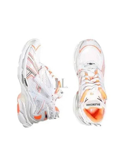 Runner Low-Top Sneakers White Orange - BALENCIAGA - BALAAN 2