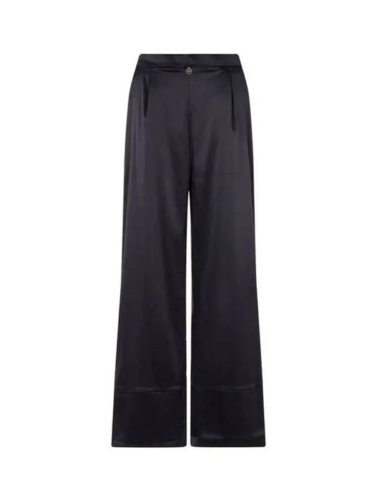 UNDERWEAR Women's Glossy Loose Fit Pants Black 270315 - EMPORIO ARMANI - BALAAN 1