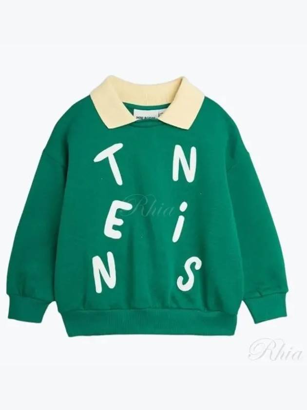 Kids collar sweatshirt top 2422015975 GREEN - MINI RODINI - BALAAN 1