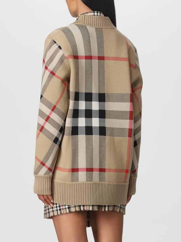 Check Technical Wool Jacquard Cardigan Archive Beige - BURBERRY - BALAAN 6