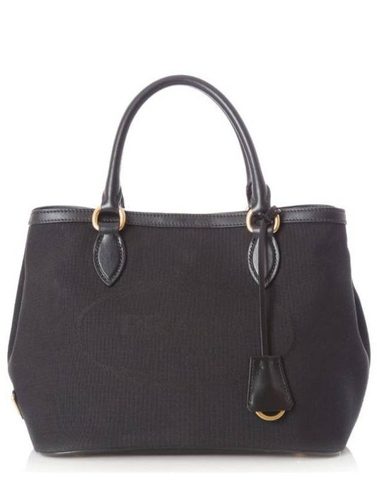 Classic logo jacquard tote bag black 1BA172 - PRADA - BALAAN 1