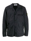 Seersucker Over Long Sleeve Shirt Jacket Black - STONE ISLAND - BALAAN 2