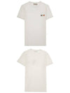 Double Fox Head Patch Classic Short Sleeve T-Shirt Latte - MAISON KITSUNE - BALAAN 6