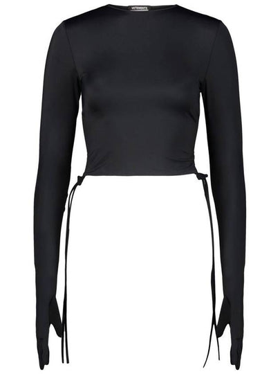 Cropped Round Neck Top WE64LS800B_BLACK - VETEMENTS - BALAAN 2