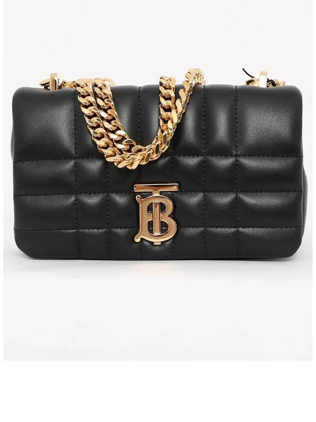 Quilted Lula Mini Leather Cross Bag Black - BURBERRY - BALAAN 3