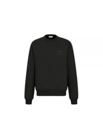 CD Icon Cotton Sweatshirt Black - DIOR - BALAAN 1