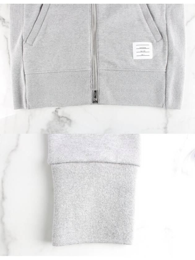 diagonal hood zip up - THOM BROWNE - BALAAN 8