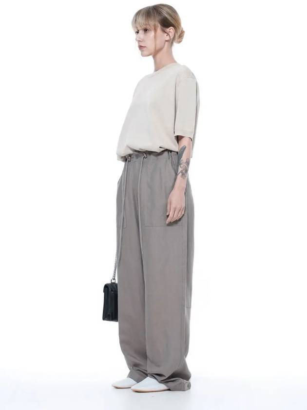 Men s LSSWP BR Linen Slit String Wide Pants Brown - CHANCE'S NOI - BALAAN 6