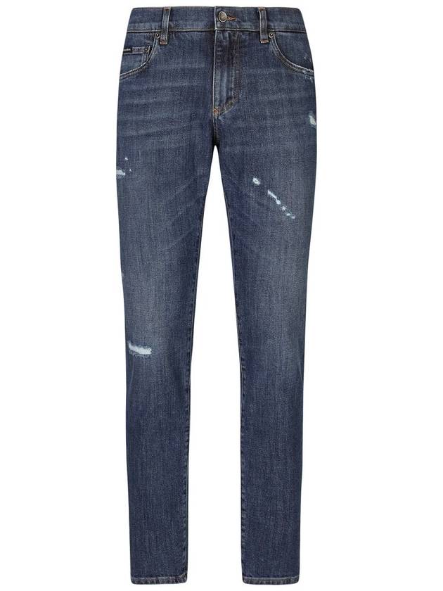 Denim Straight Pants GY07CDG8KO3S9001 Blu - DOLCE&GABBANA - BALAAN 2