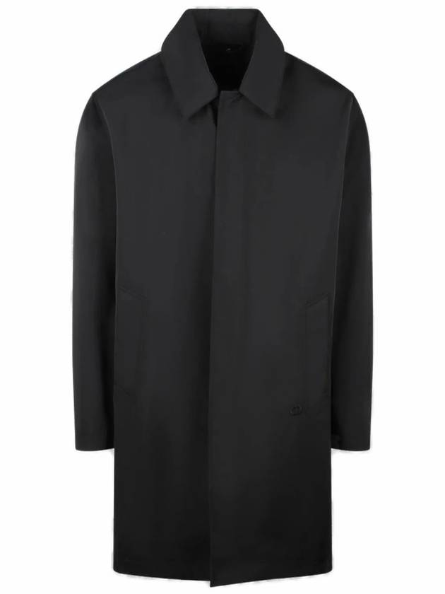 CD Icon Oman Cotton Blend Trench Coat Black - DIOR - BALAAN 4