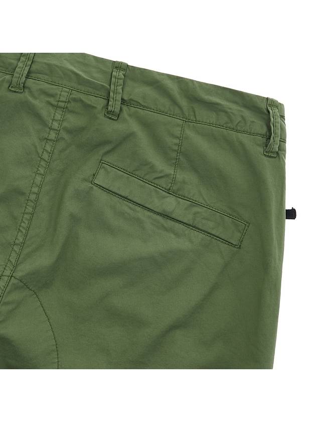 Supima Cotton Twill Stretch Cargo Pants Olive Green - STONE ISLAND - BALAAN 9