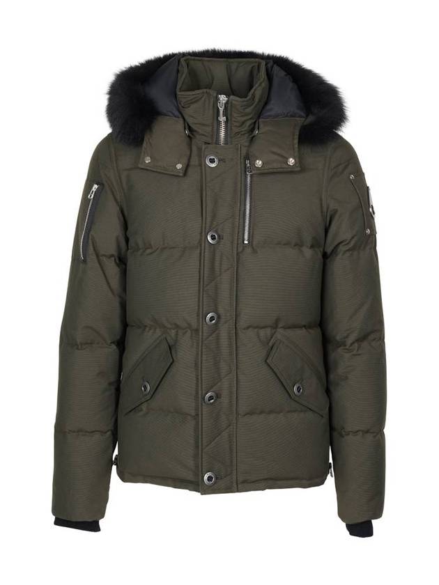 Threequarter Down Jacket Black Fox Fur Army Green - MOOSE KNUCKLES - BALAAN 1