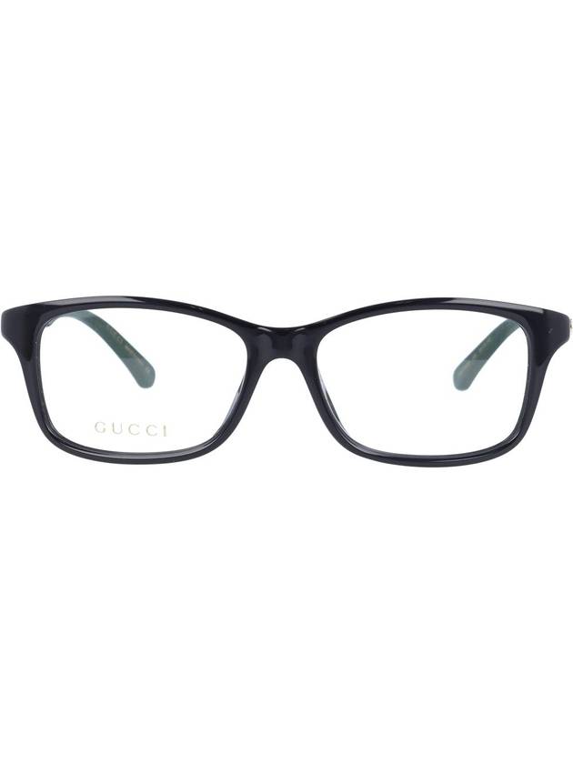 Eyewear Three Stripes Horn Rim Rectangle Eyeglasses Black - GUCCI - BALAAN 1