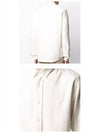 Men's Heart Logo Patch Oxford Long Sleeve Shirt White - AMI - BALAAN.