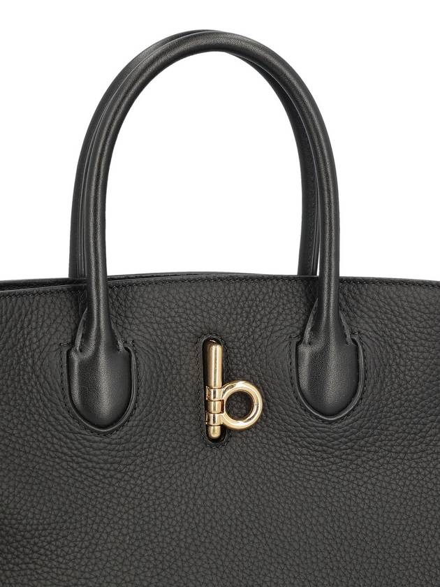 Rocking Horse Small Leather Tote Bag Black - BURBERRY - BALAAN 5