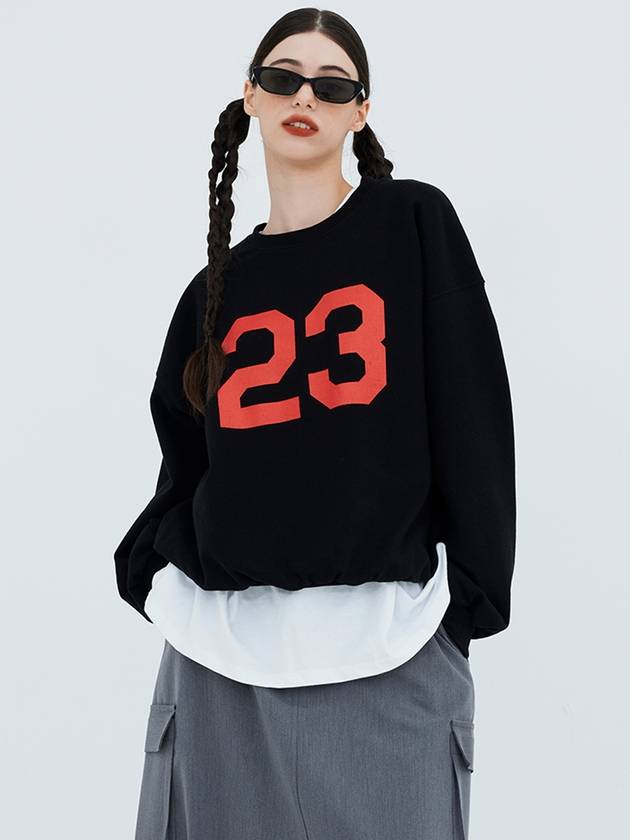 23 Print Sweatshirt Black - KOOKEESEE - BALAAN 4