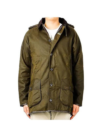 Men's Longhurst Wax Jacket Olive - BARBOUR - BALAAN 1