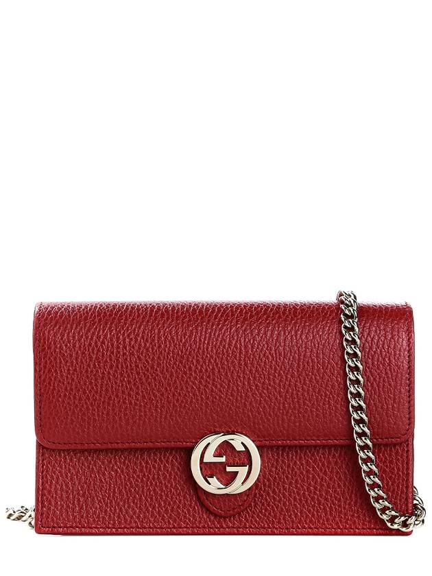 GG Interlocking Chain Strap Cross Bag Red - GUCCI - BALAAN 2