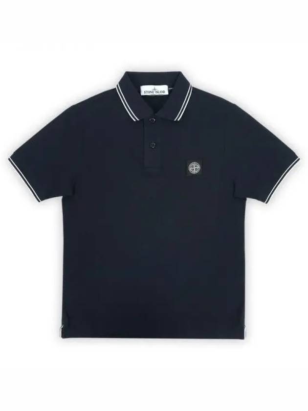 Stone Wappen Collar Polo Shirt Navy - STONE ISLAND - BALAAN 2