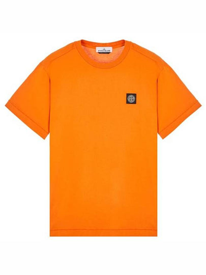 Logo Patch Short Sleeves T-Shirt Orange - STONE ISLAND - BALAAN 2