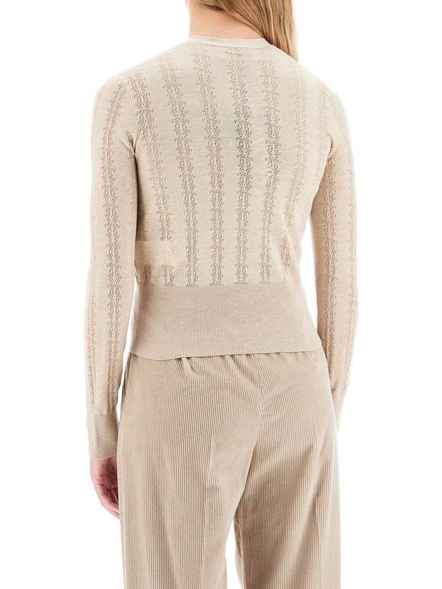 silk and wool blend cardigan with - MAX MARA - BALAAN 3