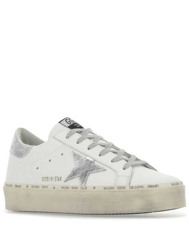 Hi Star White Metallic Silver Heel Tab Sneakers - GOLDEN GOOSE - BALAAN 3