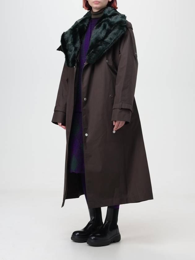 Long Kennington Shearling Trench Coat Otter - BURBERRY - BALAAN 5