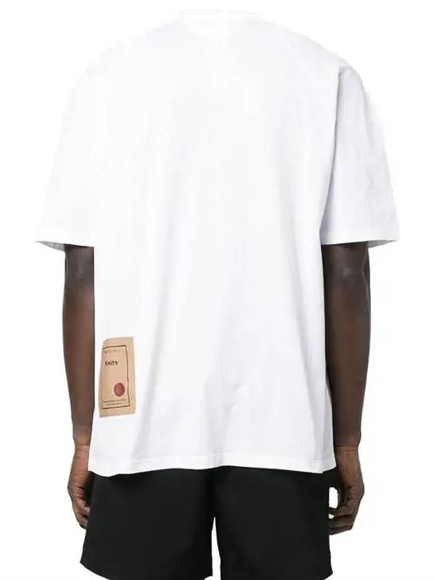 Pocket Back Logo Patch Cotton Short Sleeve T-Shirt White - TEN C - BALAAN 5