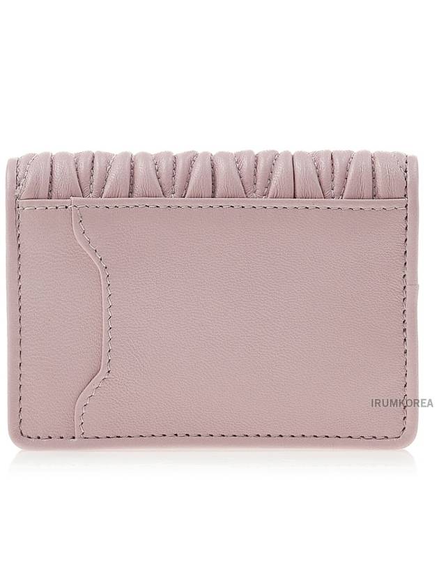 Matelasse Nappa Leather Card Wallet Pink - MIU MIU - BALAAN 4