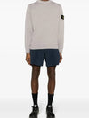 Garment Dyed Malfile Crewneck Sweatshirt Grey Heather - STONE ISLAND - BALAAN 5