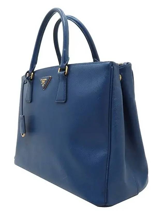 BN1786 Blue color SAFFIANO LUX gold logo tote bag - PRADA - BALAAN 3